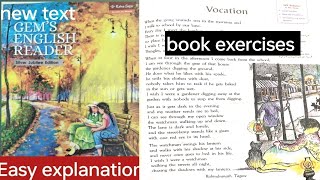 Poem - Vocation|| book exercises || class -5 #newgemsenglishreader( silver Jubilee edition)