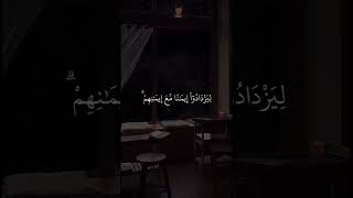 هو الذي انزل السكينة في قلوب المؤمنين #fyp #quran #قرآن #shorts