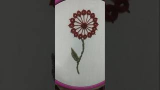 Easy leafflower hand embroidery for beginner #handembroidery #beginnercrafts