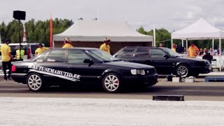 Audi S6 C4 Avant 2.2TQ vs Audi S4 C4 2.2TQ 1/4 mile drag race