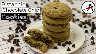 THE BEST Chewy Pistachio Chocolate Chip Cookies | ADDICTIVE Chocolate Chip Cookies