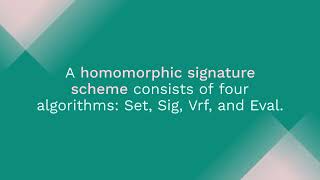 Homomorphic Signatures