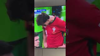 Portugal fans in tears after a lose 😔 #ronaldo #europe #youtube #shorts #sad #emotional #hard