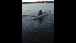 Learning how to scull on Lake Murray