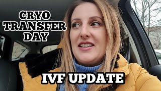 IVF UPDATE || CRYO TRANSFER DAY || EXTENDED CULTURE