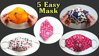 5 DIY Mask Making Idea - Face Mask Sewing Tutorial - Diy Cloth Face Mask