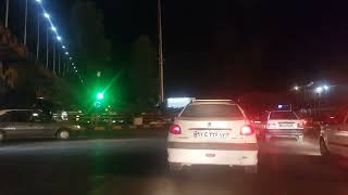 NIGHT DRIVING MOOD :MASHHAD CITY AT NIGHT.BETWEEN GHAEM AND PARK SQUARES.