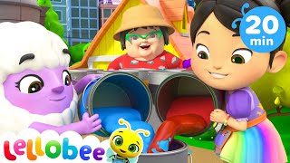 Color Painting Song | Lellobee by CoComelon | Sing Along | Nursery Rhymes and Songs for Kids