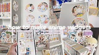 how to make anime widgets/icons for your phone 🖇🍒 making anime CDs, hearts and polcos + wall decor