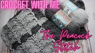 Peacock Crochet Stitch: Crochet With Me