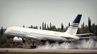 Bouncy Landing! Privilege Style Boeing 757 in Dubrovnik Airport