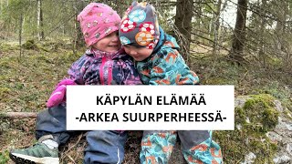 Taaperoiden kanssa metsässä 👧👦🌲, varaston siivousta🌪️ kahvihetki☕️ | Suurperheen elämää