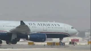 US Air taxing to gate C8 terminal 3 at Ben Gurion airport-Israel