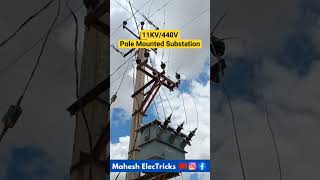 Pole Mounted Substation Working | 11KV/440V Substation Working@Maheshelectricks