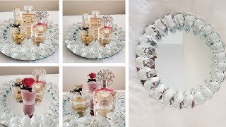 DIY | DECORATIVE BLING VANITY TRAY DECOR | HOME GOODS INSPIRED