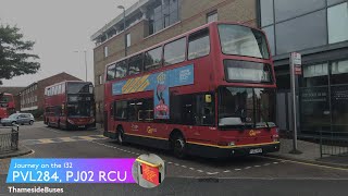 (HD) Journey on the 132 | Volvo B7TL Plaxton President | GAL PVL284, PJ02 RCU