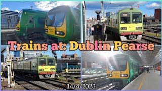 Trains at: Dublin Pearse - 14/4/2023