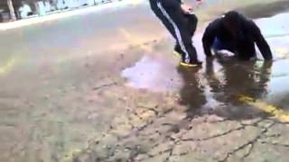 (MUST WATCH!!) Guy Jumps in Frozen Puddle for a $1