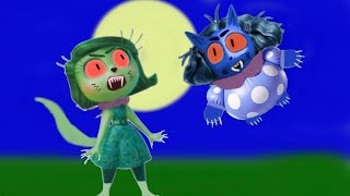 Inside Out 2 Disgust Werewolf Transofmation But Envy Blueberry Inflation