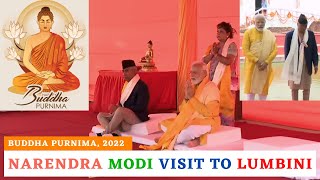 PM Narendra Modi in Lumbini, Nepal on the occasion of 2566th Buddha Purnima #modiinlumbini