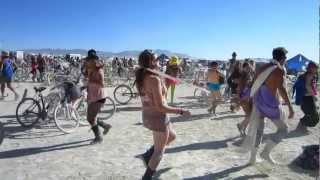 Alicia hooping at Distrik Burning Man 2012