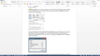 Find out Word count in Word 2013