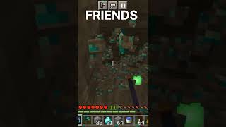 POV: Me VS Friends Finding Diamonds #shorts #minecraft