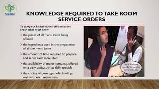 Take Room Service Orders V | Food & Beverage Service