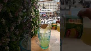 Best cafe view in Madrid Spain #shortvideo #madridspain