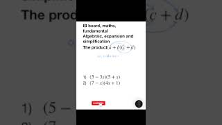 IB Board #mathematics - Learn efficient methods to find products!