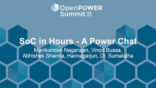 SoC in Hours - A Power Chat