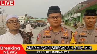 Kapolres Indramayu beserta Ibu Bhayangkari Gelar bakti sosial ke pesantren di Indramayu