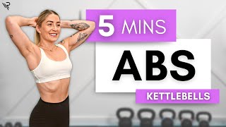 5 Min Killer Kettlebell ABS Workout (or dumbbell)