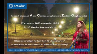 Koncert piosenek Anny German w wykonaniu Zoriany Grzybowskiej w MDK Fort 49 Krzesławice w Krakowie