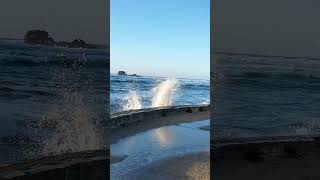 Perranporth beach October 17th, Thursday early evening. High tide 🙏🌊🙏🌊🙏🌊. Autumn tide 🌊🙏🌊