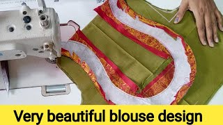 पैठणी पॅचवर्क ब्लाउज डिझाइन /Very easy paithani saree blouse design cutting and stitching