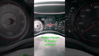 How to set display settings in dodge charger 2017