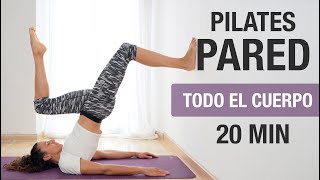 PILATES EN LA PARED (20 min) Clase completa para todo el cuerpo + estiramiento final - Sin material