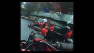 Go kart racing incident #9 - huge crash at the first lap - 3 cars damaged - forza miks karting