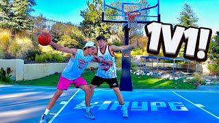 1v1 Basketball vs JESSER! LOSER DRINKS HOT SAUCE!