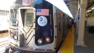 F train at Bay Parkway (Sea Beach)