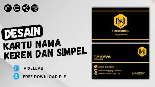 GRATIS PLP | CARA MUDAH MEMBUAT DESAIN KARTU NAMA DI PIXELLAB