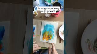 Spelen met restjes verf 🎨