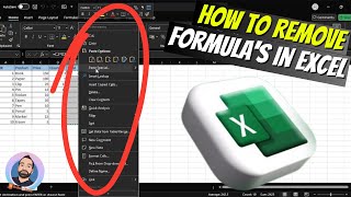 How to remove formulas in Excel and keep the values