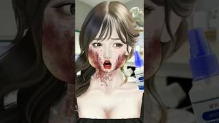 ASMR Remove Big Acne & Worm Infected Tongue Animation #shorts #ytshort #youtubeshorts