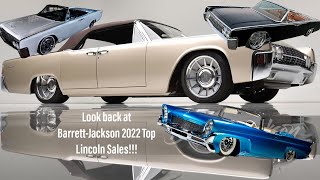 Barrett Jackson Scottsdale 2022 - TOP Lincoln Sale Prices!!!!