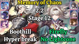 E0S0 Boothill Hyper break & E0S0 Firefly No Lightcone Stage 12 Clear / Honkai star rail