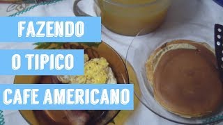 Fazendo o tipico café Americano - a menina borboleta