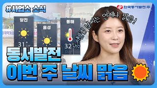 맑은 날씨만큼 기분 좋은 동서발전 사업소별 소식, 금주 우리 본부엔 어떤 일이?