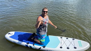 My first time ever using a paddle board! Urikar paddle board is awesome!